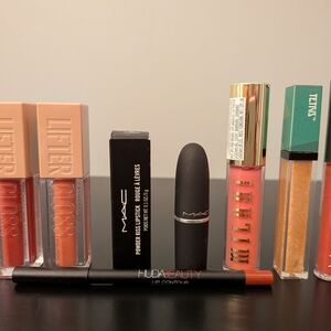 8 Item Lip Bundle, New Red, Pink, And Gold